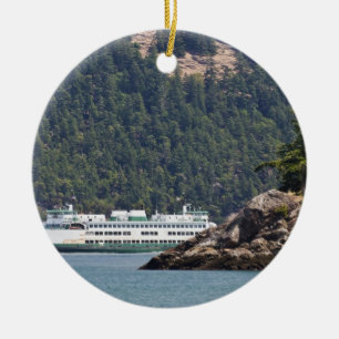USA, WA. Washington State Ferries Julgransprydnad Keramik