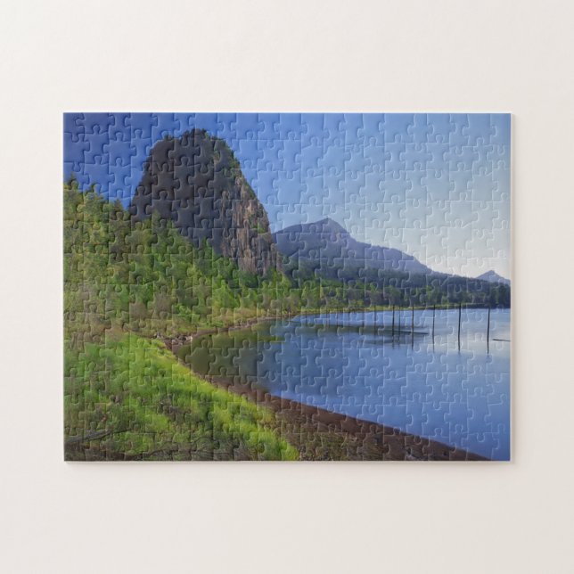 USA, Washington, Beacon Rock State Park, Beacon Pussel (Horisontell)