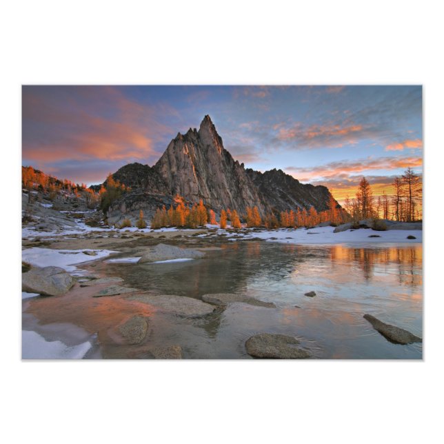 USA, Washington, Cascade Mountains. Prusik Fototryck (Framsidan)