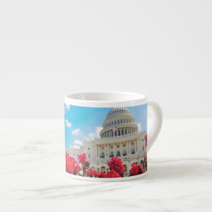 USA Washington DC, huvudstadbyggnad Espressomugg