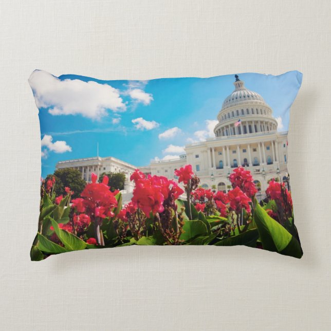 USA Washington DC, huvudstadbyggnad Prydnadskudde (Framsidan)