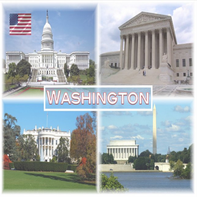 USA Washington - Huvudstad - Högsta domstolen Klistermärken (Framsida)