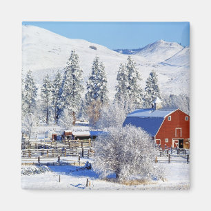 USA, Washington, Methow Valley, Ladugårdar i Magnet