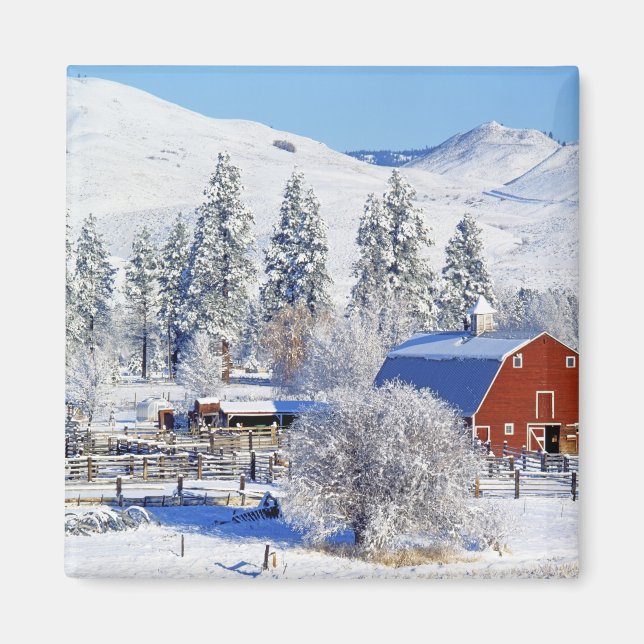 USA, Washington, Methow Valley, Ladugårdar i Magnet (Framsidan)