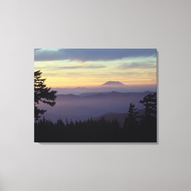 USA, Washington. Mount St. Helens sedd genom Canvastryck (Framsida)