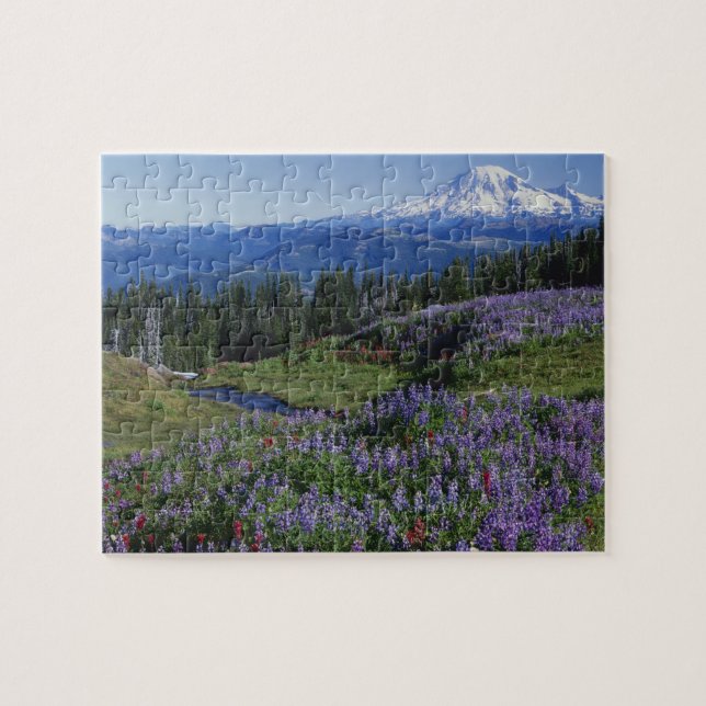 USA, Washington Mt. Adams Wilderness, Ängar Pussel (Horisontell)