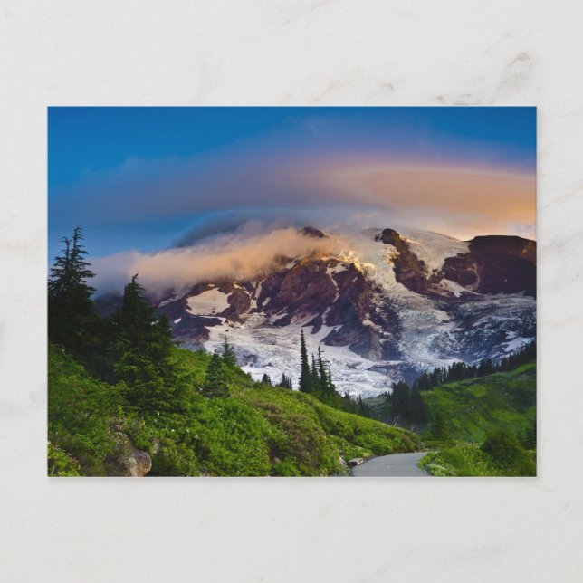 USA, Washington, Mt. Rainier. God sol Vykort (Framsida)