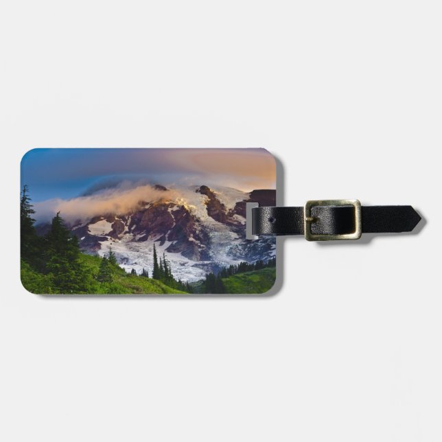 USA, Washington, Mt. Rainier. Morgonsol Bagagebricka (Horisontell Framsida)