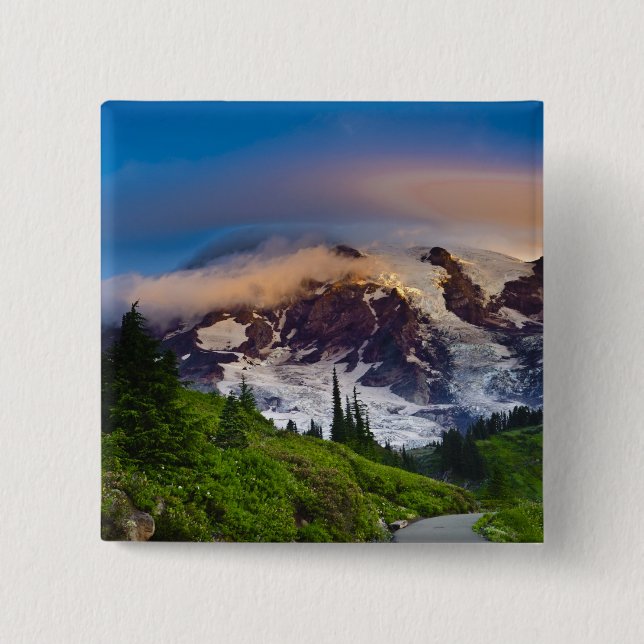 USA, Washington, Mt. Rainier. Morgonsol Knapp (Framsida)