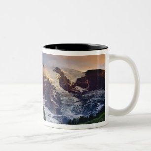 USA, Washington, Mt. Rainier. Morgonsol Två-Tonad Mugg