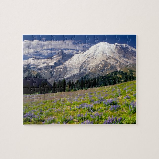 USA, Washington, Mt. Rainier nationalpark. Pussel (Horisontell)
