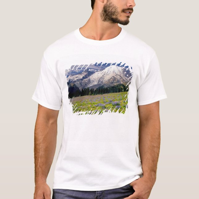 USA, Washington, Mt. Rainier nationalpark. T Shirt (Framsida)