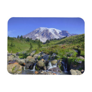 USA, Washington, Mt. Rainier NP, Mt. Rainier och 2 Magnet