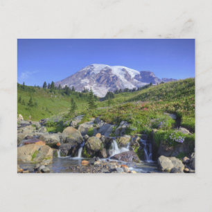 USA, Washington, Mt. Rainier NP, Mt. Rainier och 2 Vykort