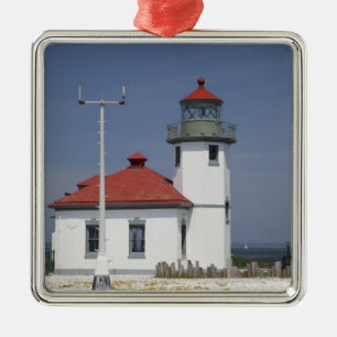 USA, Washington, Seattle, Alki Point Lighthouse, 2 Julgransprydnad Metall