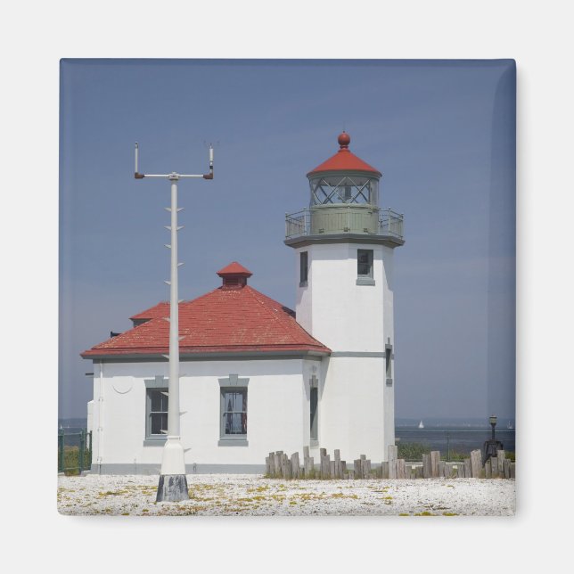 USA, Washington, Seattle, Alki Point Lighthouse, 2 Magnet (Framsidan)