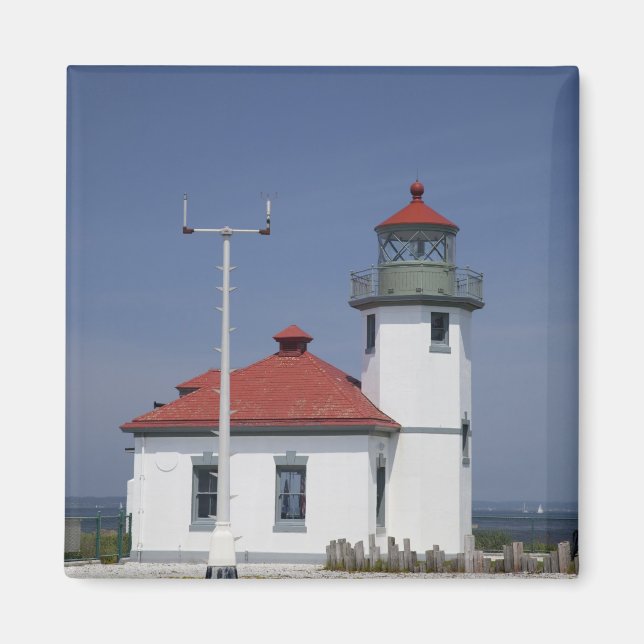 USA, Washington, Seattle, Alki Point Lighthouse, Magnet (Framsidan)