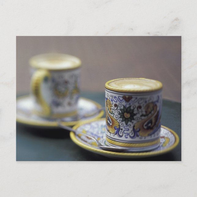 USA, Washington, Seattle, Espressodrycker i 2 Vykort (Framsida)