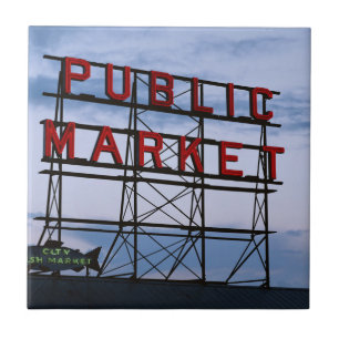 USA, Washington, Seattle, Pike Street Market Kakelplatta