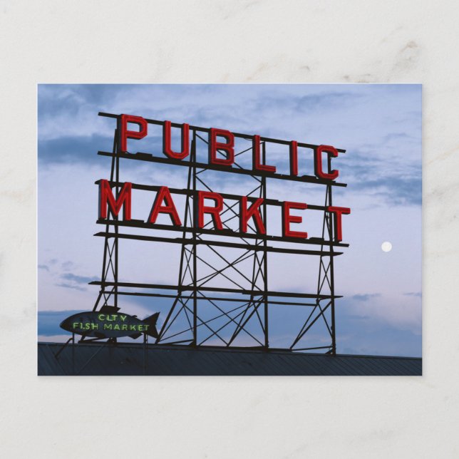 USA, Washington, Seattle, Pike Street Market Vykort (Framsida)