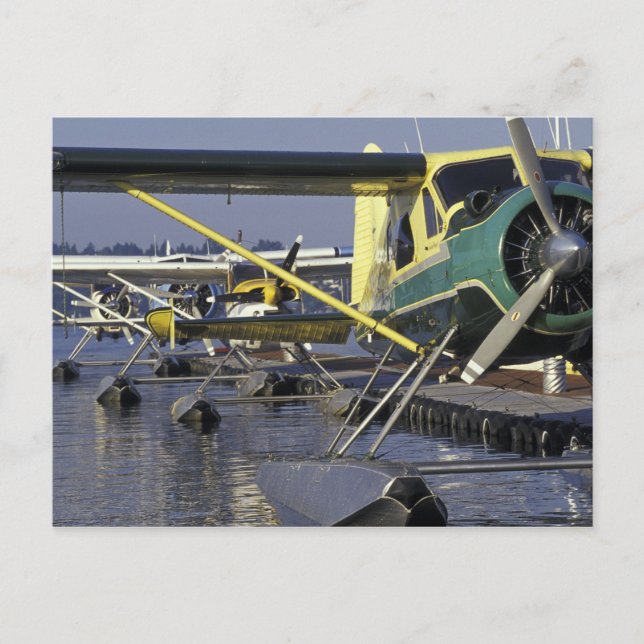 USA, Washington, Seattle, Seaplaner, dockade på Vykort (Framsida)