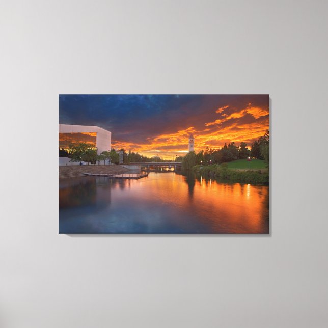 USA, Washington, Spokane, Riverfront Park Canvastryck (Framsida)
