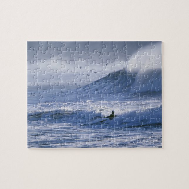 USA, Washington State, La Push. Man kajak Pussel (Horisontell)