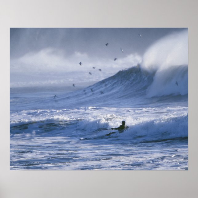 USA, Washington State, La Push. Man kayak Poster (Framsidan)