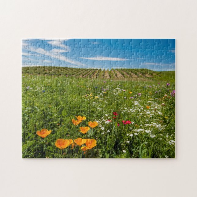 USA, Washington, Walla Walla. Vilda blommor Pussel (Horisontell)