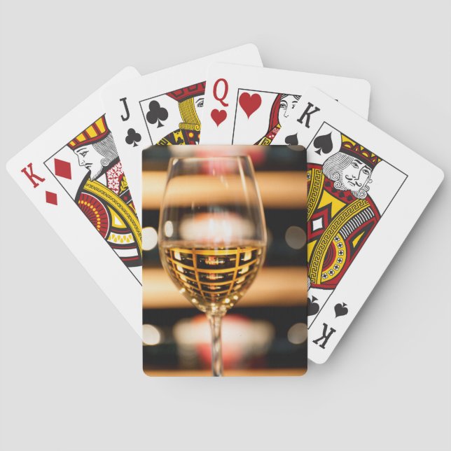 USA, Washington, Walla Walla.Vin glas Kortlek (Baksidan)