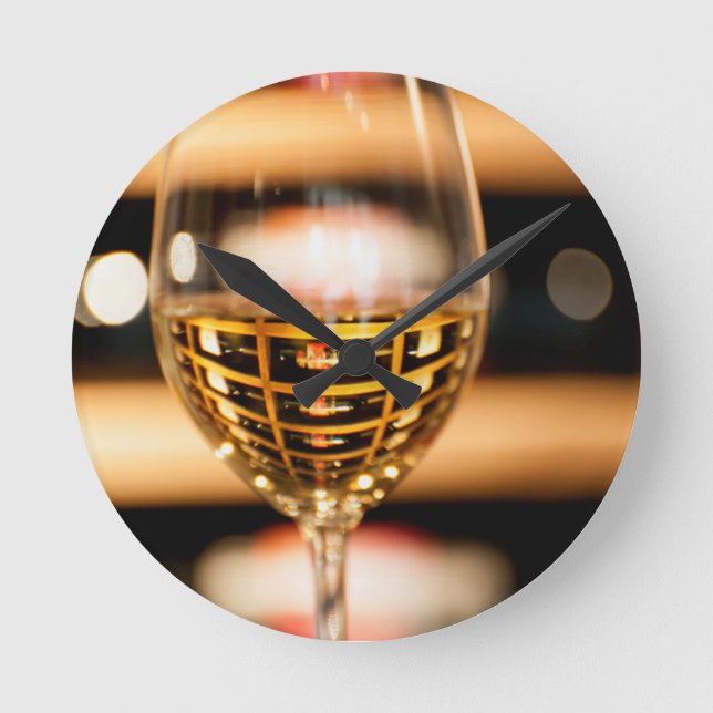 USA, Washington, Walla Walla.Vin glas Rund Klocka (Framsida)