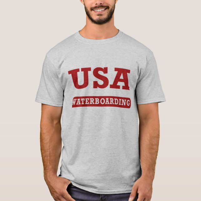 USA Waterboarding beklär Tee (Framsida)