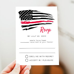 USA Watercolor American Flagga Party OSA Postcard Inbjudningar