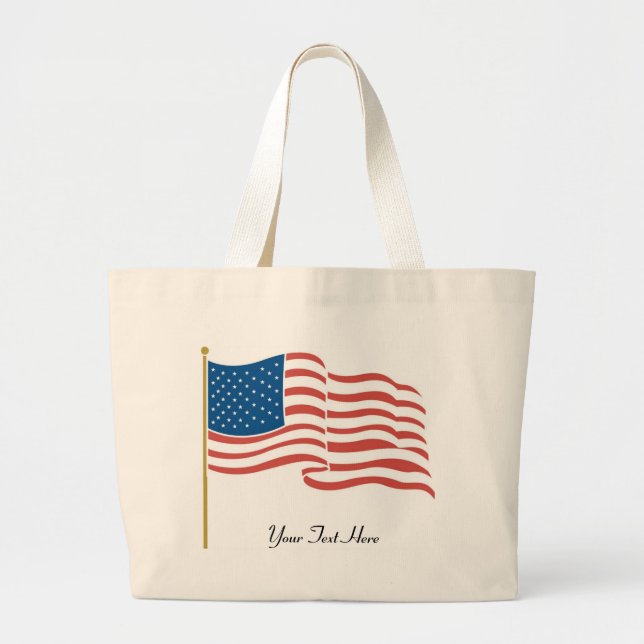 USA-Wave-Flagga Jumbo Tygkasse (Framsidan)