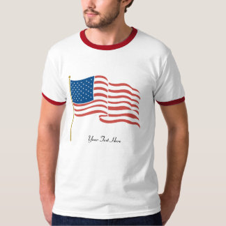USA-Wave-Flagga Tee Shirt