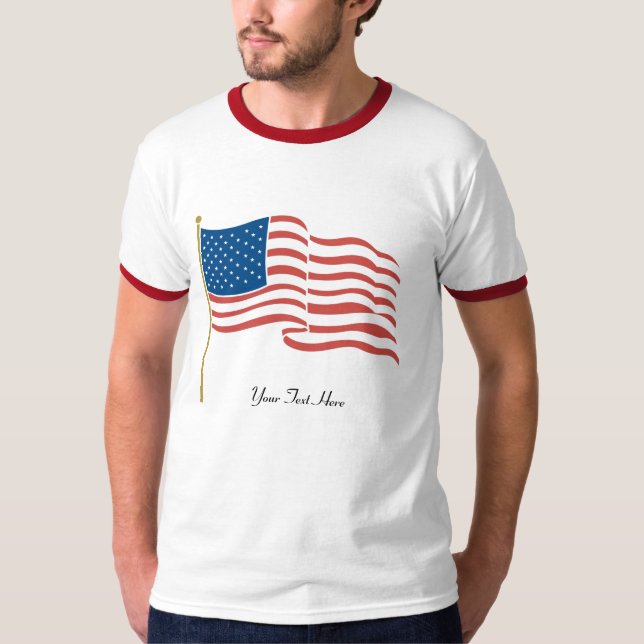 USA-Wave-Flagga Tröja (Framsida)