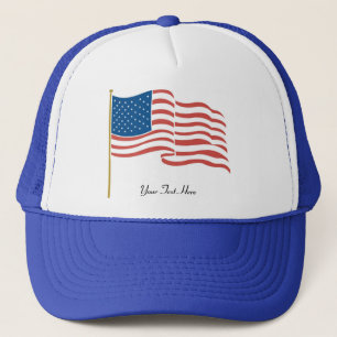 USA-Waving Flagga Truckerkeps