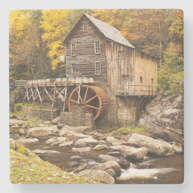USA, West Virginia, Clifftop. Babcock State 2 Underlägg Sten (Framsidan)