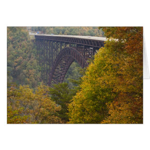 USA, West Virginia, Fayetteville. New River Hälsningskort