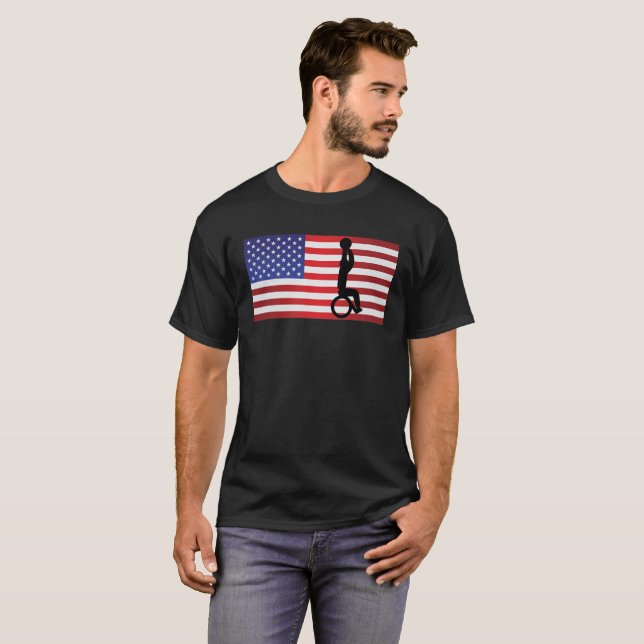 USA Wheelstol Basketball Tee (Hel framsida)