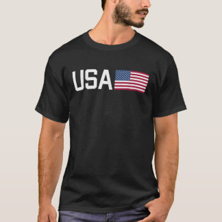 USA Women Manar Kids American Flagga Patriotic 4:e T Shirt