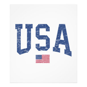 USA Women Manar Kids Patriotic American Flagga Dis Fototryck