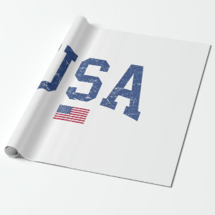 USA Women Manar Kids Patriotic American Flagga Dis Presentpapper