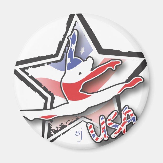 USA Women's Gymnastics Magnet (Framsidan)