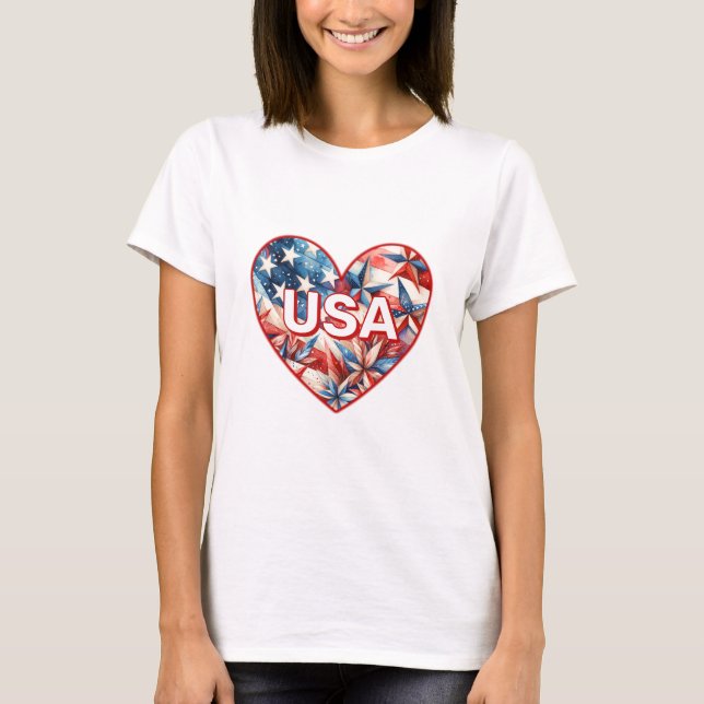 USA Womens T-Shirt (Framsida)