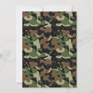 USA Woodland Kamouflage Armé glansfärg Inbjudningar