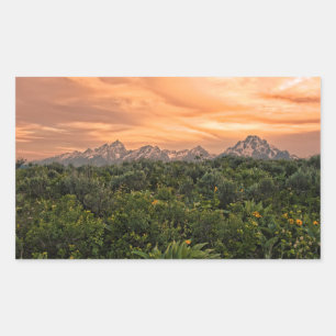USA, Wyoming, Grand Teton National Park 1 Rektangulärt Klistermärke