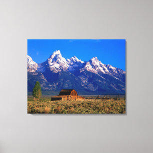 USA, Wyoming, Grand Teton National Park, Morgon Canvastryck