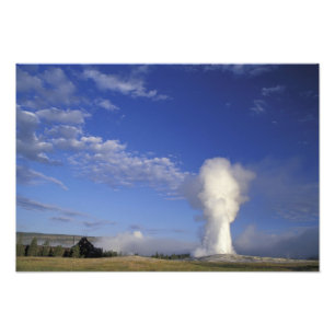 USA, Wyoming. Yellowstone National Park. Gammal Fototryck