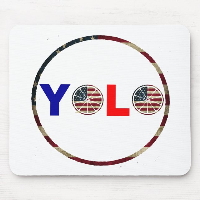 USA YOLO Mousepad Musmatta (Framsidan)